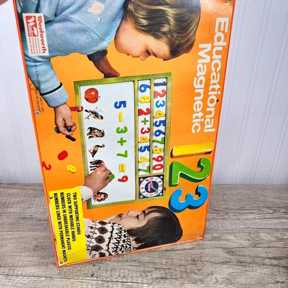 Vintage Educational Magnet Board: Nursery Decor with Letters‎ & Numbers